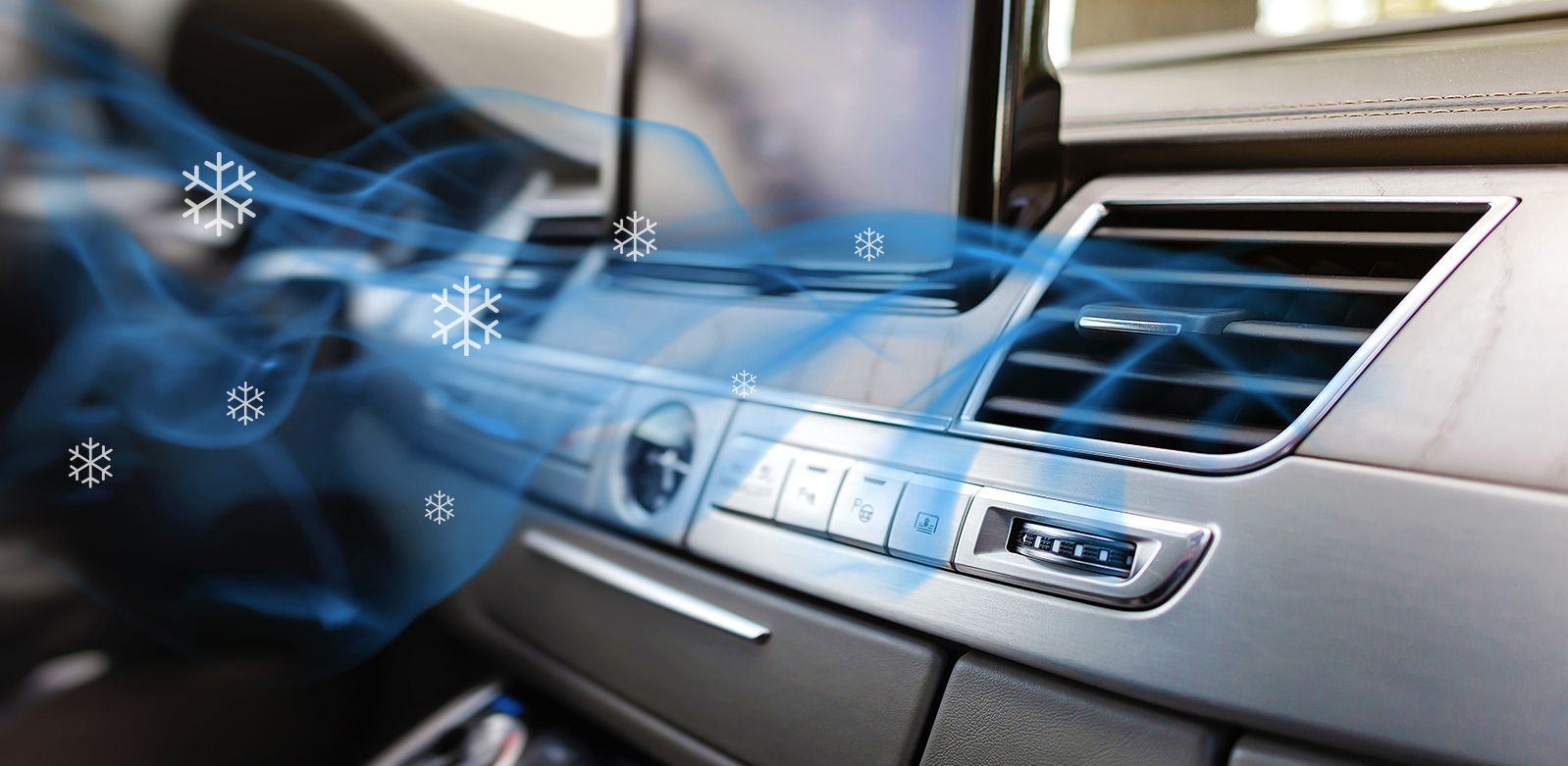 Ar condicionado e instalações para automóveis e máquinas agrícolas.